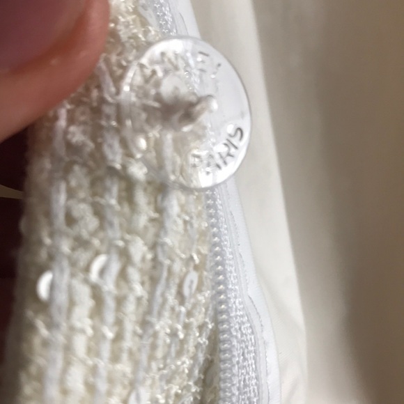 🔥sold🔥Authentic Chanel white sequin blazer-size 38 (med)* - Picture 10 of 16